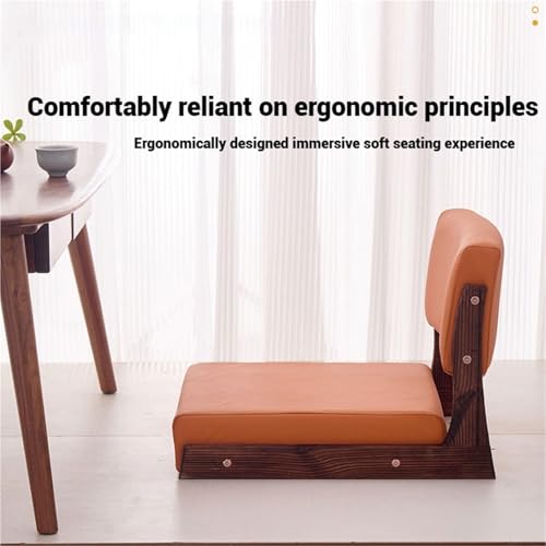Tatami Krzesło podłogowe, ergonomiczna, japońska, przenośna, drewniana rama z poduszką, do salonu, medytacji, czytania, gier