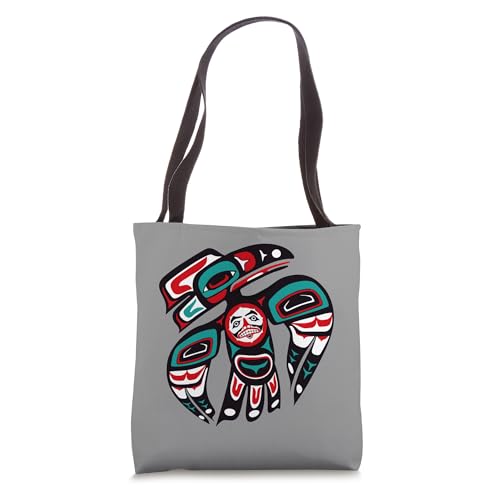 Alaska Raven Tlingit Haida Tribal Art, Native American Totem Tote Bag
