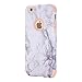 iPhone 6s Plus Case, Ankoe White Marble Stone Pattern Shockproof Full Body Protective Cover Dual-Layer Slim Soft Flexible Silicone and Hard PC for Apple iPhone 6 Plus & 6s Plus (Rose Gold)