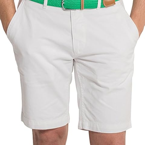 Asquith & Fox Men's Classic Chino Shorts in White - 34" Cover