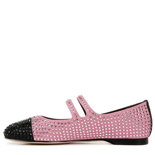 Circus NY by Sam Edelman Women's Zoey Mary Jane Flat, Pink Confett/Black, 104