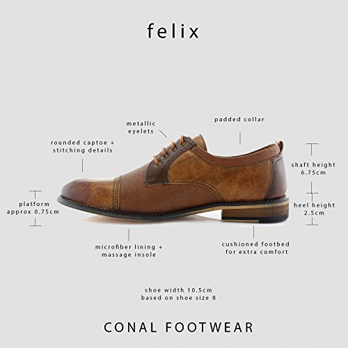 Image of Ferro Aldo Men's Modern Cap-Toe Derby Collection | Statement Dress Shoes in Floral, Woven, & Classic Styles