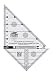 Creative Grids 45 Degree and 90 Degree Triangle Quilting Ruler Template CGRMS4590