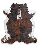 rodeo Cowhide Rug Large Genuine Cowhide Rug Western Room docoration for Living Room Bedroom Cow Skin Rug Rustic Southwestern Home Decor Must Have Size Approx 5x6-6x6ft