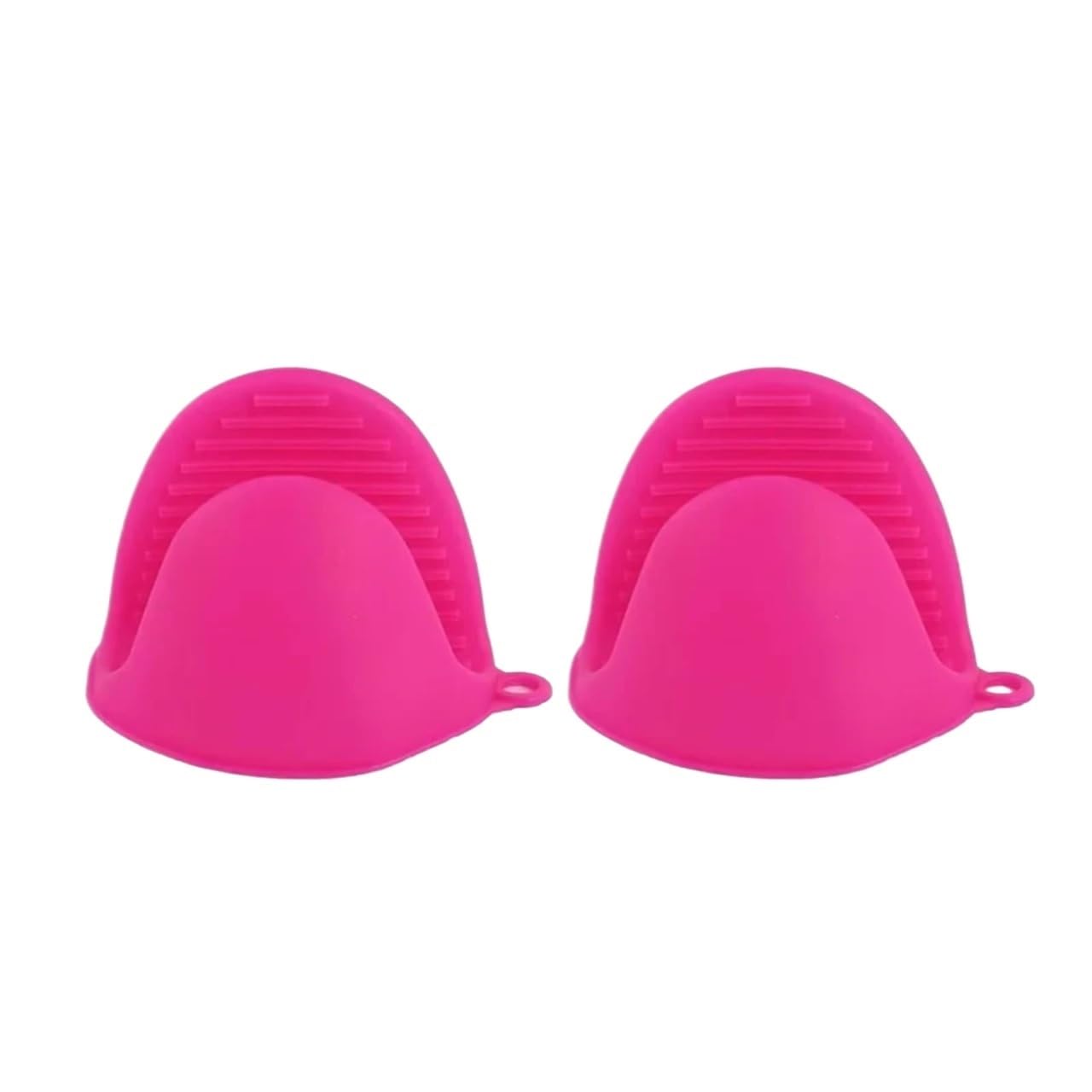 2Pcs Oven Gloves Silicone Heat Resistant Cooking Pinch Mitts Potholder for Kitchen & Baking For Cooking & Baking(Pink)