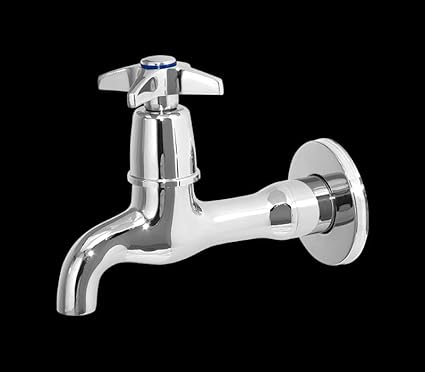 Gupta Traders | Cock Brass Faucet | Bib Tap for Bathrooms, Washing Areas, Gardens | Faucet with Chrome Finish