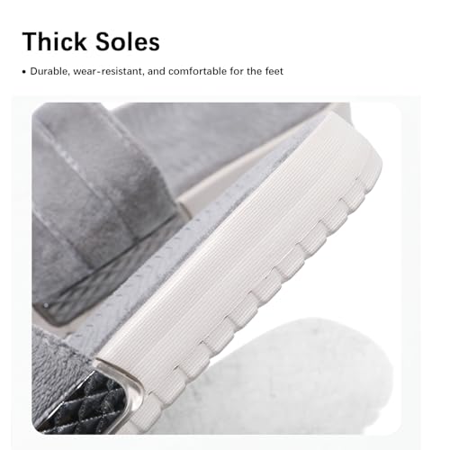 winter slippers for men,platform chunky sole slip on Fur Slides on house slippers for men indoor outdoor4