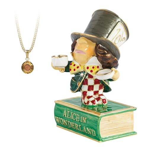 Arora Secrets from Hidden Treasures Alice In Wonderland Mad Hatter Trinket Box, Multicolour, One Size