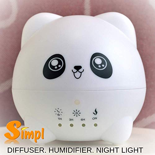 Cute Panda Aromatherapy Essential Oil Ultrasonic Diffuser- Cool Mist Humidifier-Whisper Quiet- 300ml -Adjustable