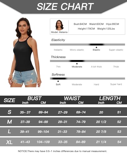 Womens Racerback Ribbed Tank Top Camisole with Built in Bra Running Yoga Sport Bra Athletic Slim Sleeveless Summer Top 6