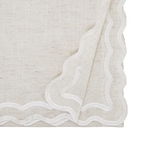 Scalloped Border Table Runner by SARO LIFESTYLE - Used condition - Image 2