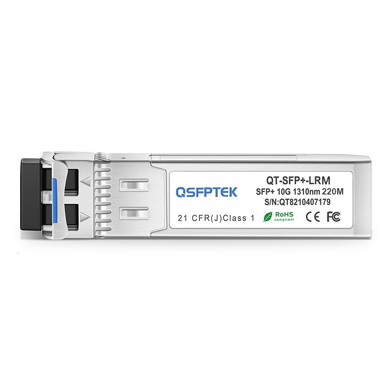 Image of QSFPTEK 10GBASE-LRM SFP Module, SFP+ 1310nm 220M Duplex LC SMF DOM Optical Networking Transceivers, MINI GBIC Compatible SFP-10G-LRM, and Other Open Switch, 4pcs