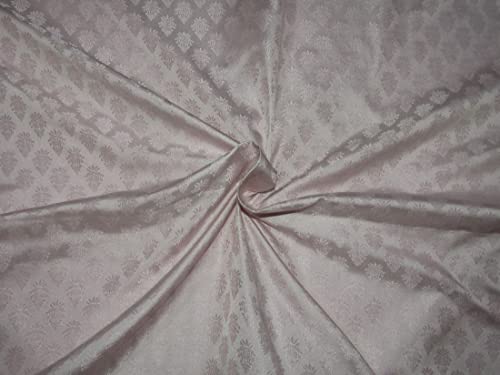 Tissu brocart 100 % pure soie rose layette en largeur 111,8 cm