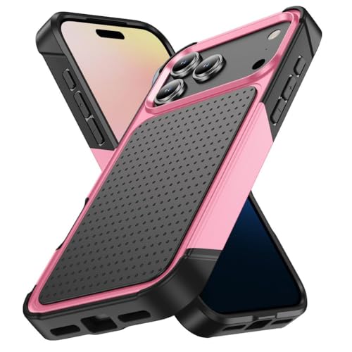 For IPhone 17/17 Pro/17 Air/17 Pro MaxpϏՌP[XAwnCubhn[hیJo[MdbP[X,17,Pink