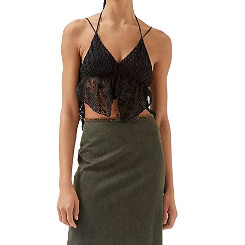Damen Crop Top Mit Spaghettiträgern - Y2K Babydoll Top Für Sommer & Party