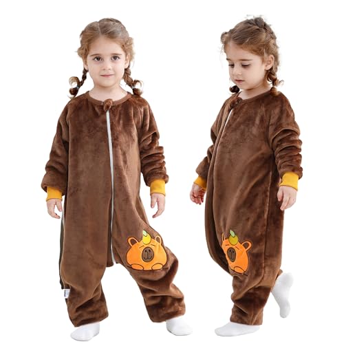 Image of MICHLEY Flannel Sleeping Sack,Baby Sleeping Bag Wearable Blankets 9M-6Y