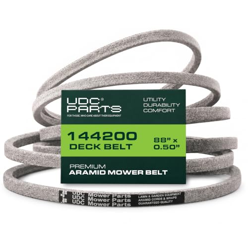 UDC Parts 144200 Craftsman Deck Belt Replacement, 1/2" x 88", Aramid Cord