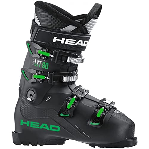 HEAD Unisex Edge LYT 90 Grip Walk Lightweight Insulated Easy-Entry All-Mountain Freeride Performance Ski Boots, Black/Green, 295