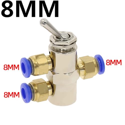 Vanne mécanique TAC2-4V cylindrique avec levier autobloquant et raccords rapides PC8mm - 2