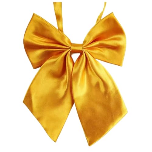 Image of LOPURO Lady Adjustable Pre-tied Bow Tie, Pre Women Uniform Bow Tie Solid Color Bowties for Women Cosplay Party