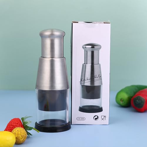 Knoblauch Zerkleinerer Manuell Knoblauchhacker, Küche Knoblauchschneider, Eabdice Edelstahl 304 Knoblauchpresse, Zerkleinerer Für Gepresste Knoblauch, Für Paprika Und Zwiebeln