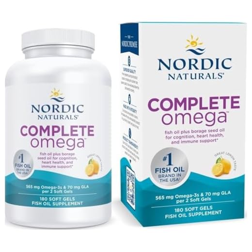 Nordic Naturals Complete Omega, Lemon Flavor - 180 Soft Gels - 565 mg Omega-3 - EPA & DHA with Added GLA - Healthy Skin & Joints, Cognition, Positive Mood - Non-GMO - 90 Servings