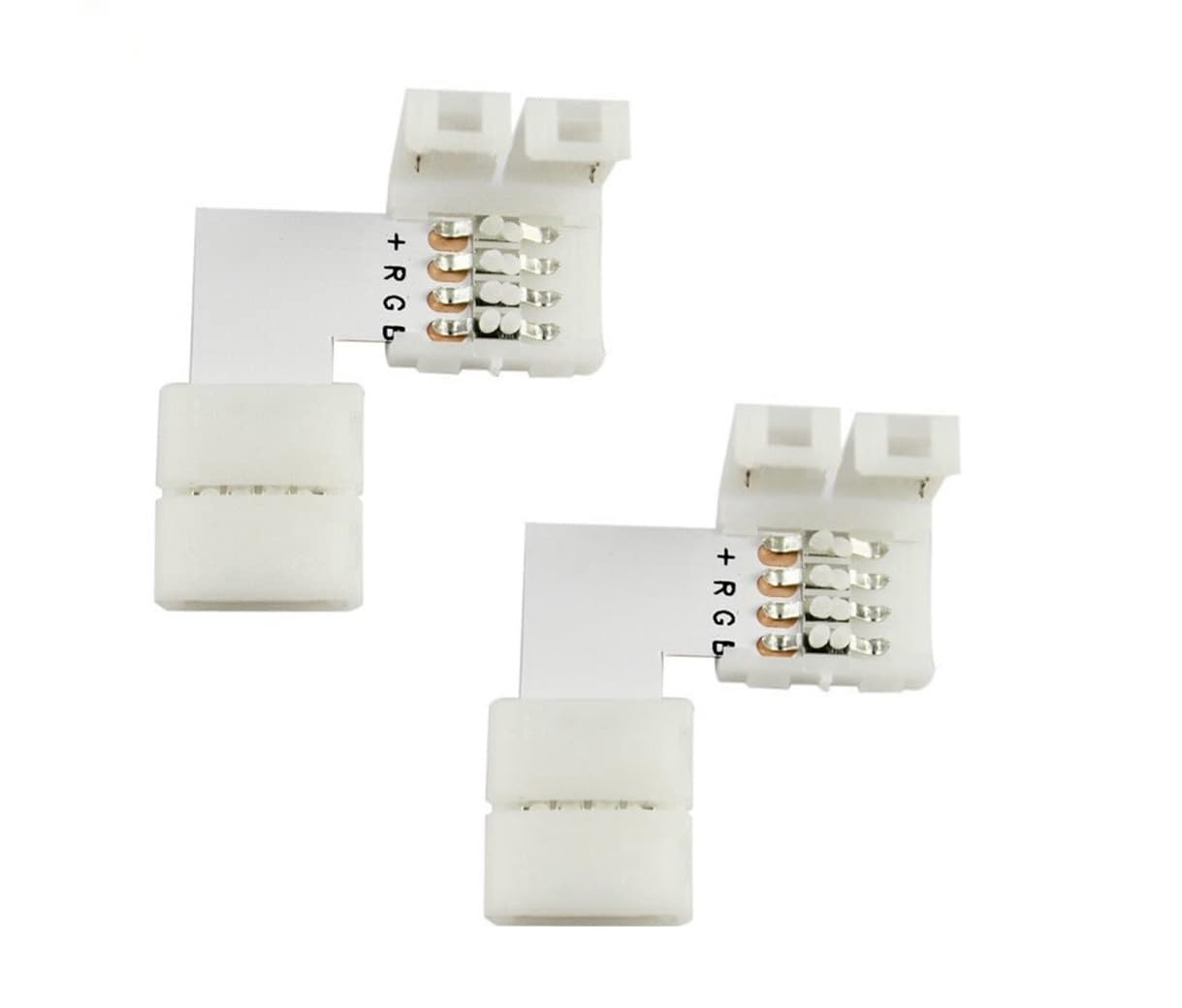 5050 RGB LED Strip Connector 4 Pin 10mm L Shape - Pack Of 2-image-10