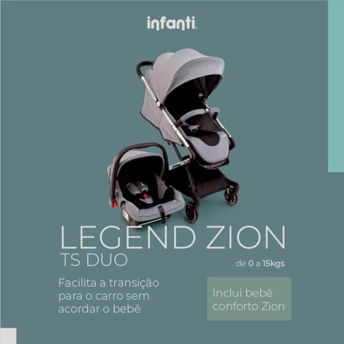 Carrinho de Bebê Legend Zion DUO cor Preto Infanti