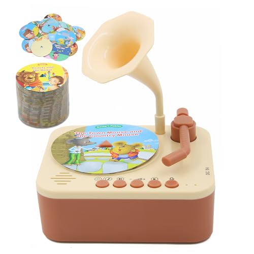 Kids Phonograph with 99 Cards Toddler Record Player Story & Music Player Kids Music Player Educational Phonograph for Boys and Girls Age 3+ Toddler Toys for Early Learning