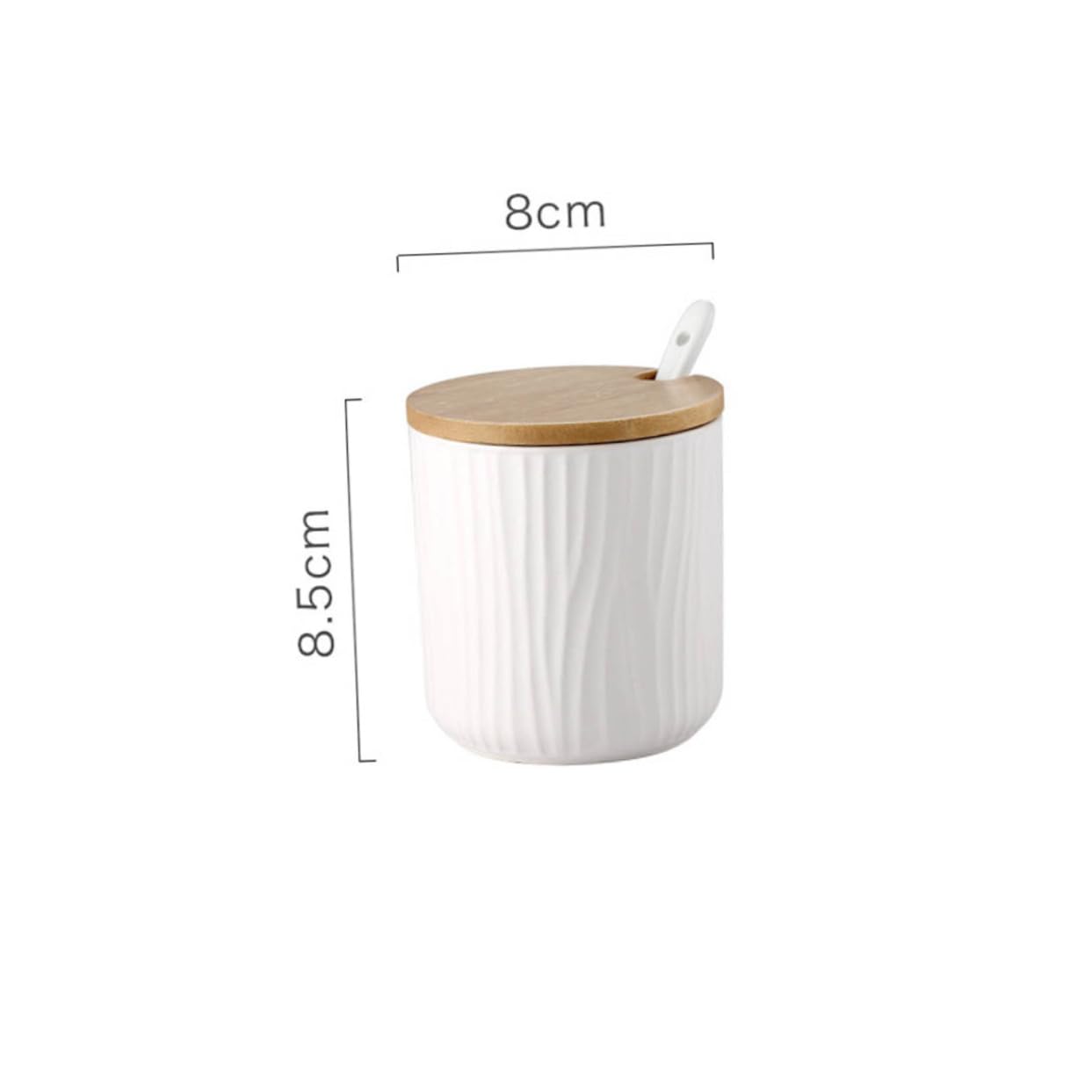 FUNOMOCYA Spice Jars Ceramic Spice Jar Condiment Jars with Lids and Spoons Kitchen Seasoning Organizer