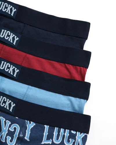 Lucky Brand Men's Boxer Briefs - 4 Pack Breathable Stretch Tag Free Underwear Boxers with Comfort Contour Pouch (Sizes: S-XL)4