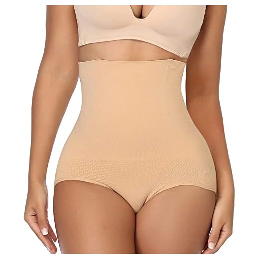 SLIMBELLE Braguita Moldeadora Nalgas Cintura Alta para Mujer Braga Faja Reductora Postparto Talla Grande Ropa Interior Adelgazante Body Shaper Shapewear Lenceria Invisible Negro-L