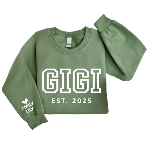 Custom Gigi Est 2025 Shirt, Grammy To Be Shirt, Personalized Grandma Sweatshirt (Gigi)