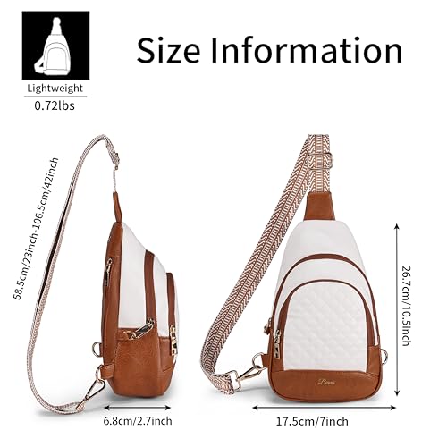 Image of BIAVOI Crossbody Bags for Women Anti Theft Small Sling Handbag with Zipper Lock Vegan Leather RFID Blocking Chest Pure
