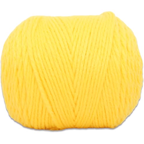 Image of ThreadArt Chunky Yarn Big Cake, 300g (316 Yards - Yellow 20 | Super Bulky #6 for Hand Knitting & Crocheting - 100% Soft Acrylic for Blanket Yarn