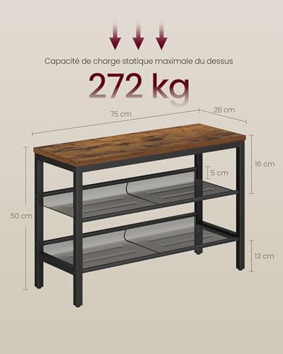 Banc à chaussures compact pour optimiser et ranger une entrée étroite efficacement