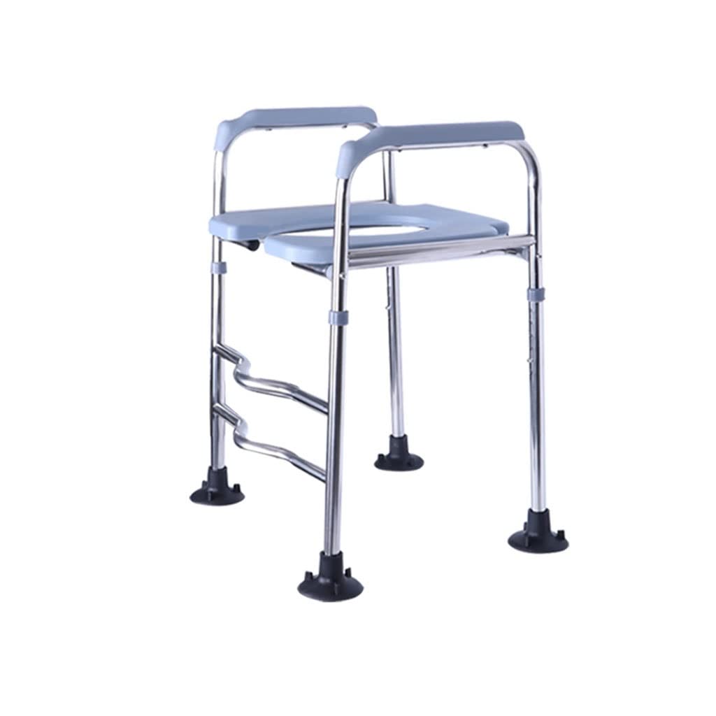 Gthtuhfd 1 Foldable Commode/Shower Chair Bedside Commodes Chair For The Elderly,Height-Adjustable Shower Chair,Non-Slip Comfortable Chair,Removable Toilet Chair,Max 50Kg Toilet Alternative Chair