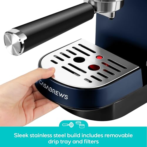Image of CASABREWS Espresso machine 20 bar, royal blue