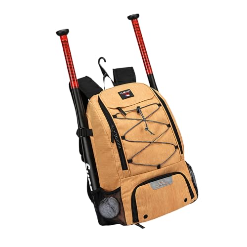 Mochila de béisbol con correas ergonómicas y cremalleras reforzadas para equipo de entrenamiento