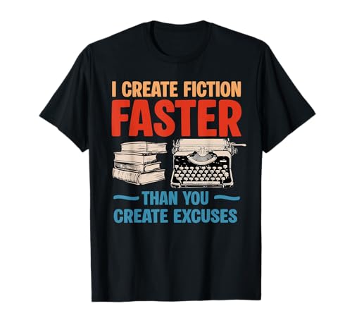 CMC Author Book Writer Novelist Writing Graphic - Je crée Un écrivain de Livres de Fiction Auteur écrivain de Livres romancier T-Shirt