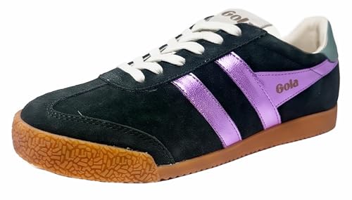Image of Gola Women's Elan Glitz Suede Sneakers