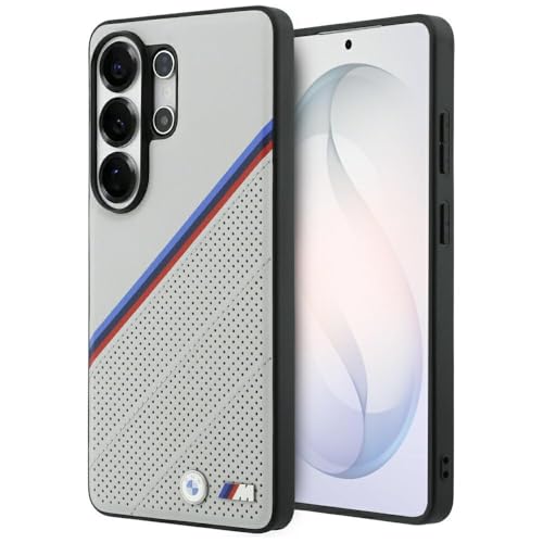 CG MOBILE BMW Coque en métal tricolore compatible avec MagSafe pour Samsung Galaxy S26 Ultra (gris)