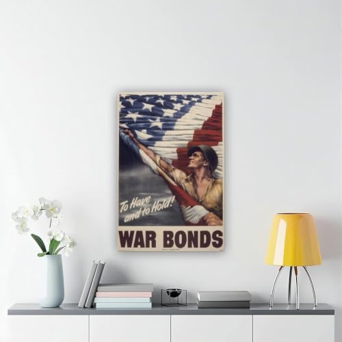 Impression sur toile de qualité supérieure : affiche rétro WW2 Propaganda 50,8 cm - 6