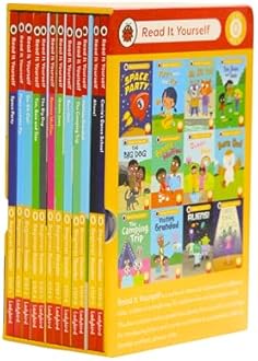 Read It Yourself with Ladybird: Phonics Readers Level 0: 12 Books Collection Box Set (Space Party, Pippa and the Pip, Go, Kit Cat!, Tim, Bess and Tess, The Big Dog, Banana Muffins and More)