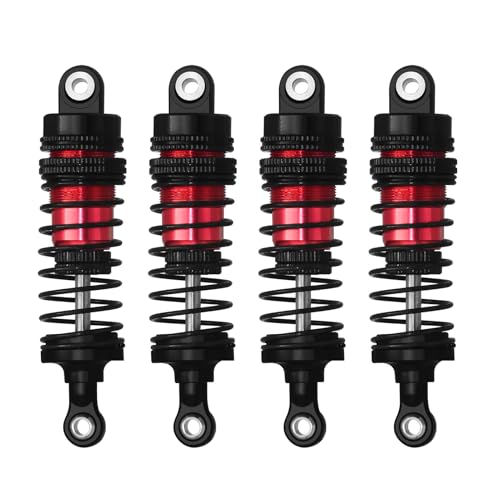 RCENJOY RC Shock Absorber Set 4pcs Dampers for Haiboxing 1/16 HBX16889 16890a 16889A 16889PRO RC Crawler Car (Red)