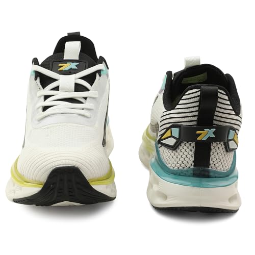 Image of Liberty Leap7x NEPTUNE-1E Men Sports Running Shoes - Black & White | Comfortable and Durable Lace-Up Closure - Suitable for Lacing Walking, Gym, Jogging and Outdoor Shoes for Man - Cushioned Footbed