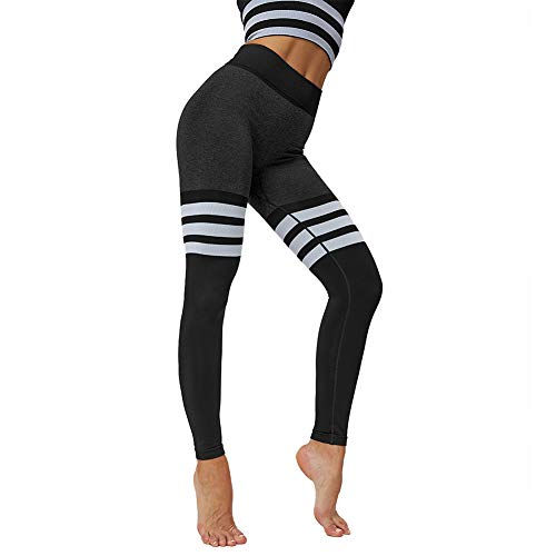 NanaDay Yoga Pants for Women Vital Seamless Leggings Tummy Control Workout Pants Butt Lift Sport Tights(B-S) Black