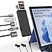 Produktbild Surface Pro 9 10 11 Docking Station mit 4K HDMI,USB-C Thunderbolt 4 (Display+Daten+PD), 100 Mbps Ethernet, 3,5-mm, 2 USB 3.0, SD und TF, Triple Display(Surface+HDMI+USB C) für Surface Pro 11/10/9/X