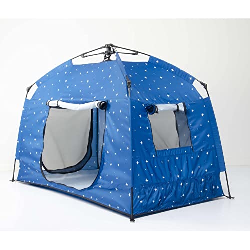Kids Play Tent-Portable Playhouse Children House -Easy Set Up Indoor Outdoor With Carry Bag For Kids-Light Strip Design For Night Use With Starry Fabric - Space For Children And Parents-Birthday #TOP6