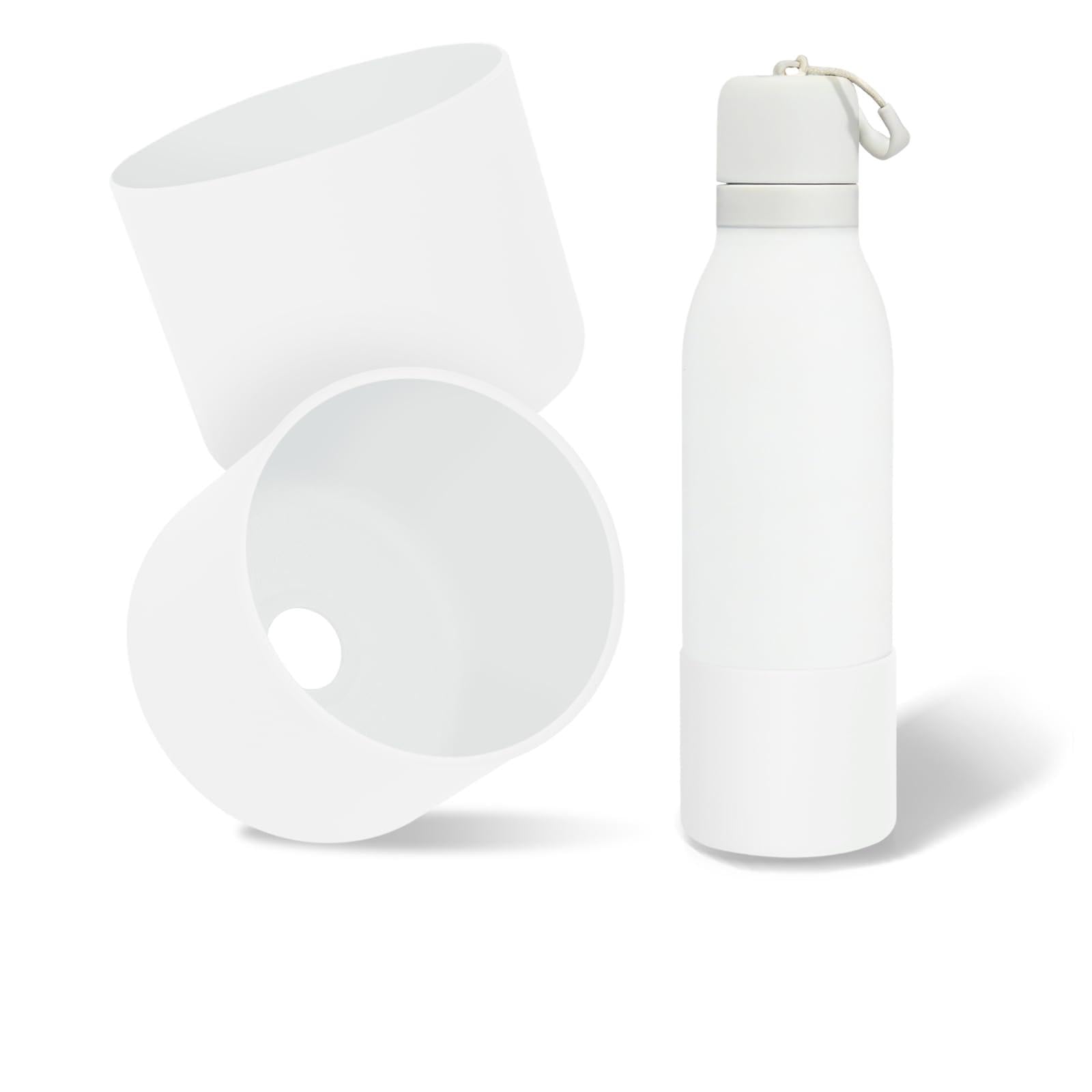 2PCS Higher Silicone Boots for Owala FreeSip Twist 18 oz, Scratch-Resistant Bottom Sleeve Owala Bottle Accessories, Anti-Slip Bottle Cover Protector, BPA-Free